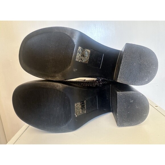 Women’s Snake Print Ankle Boots US 8 Block Heel Zip Retro 90s Y2K Faux Leather - Picture 7 of 7